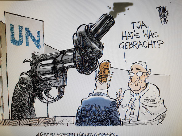 Kann jemand diese Karikatur über die UN interpretieren?