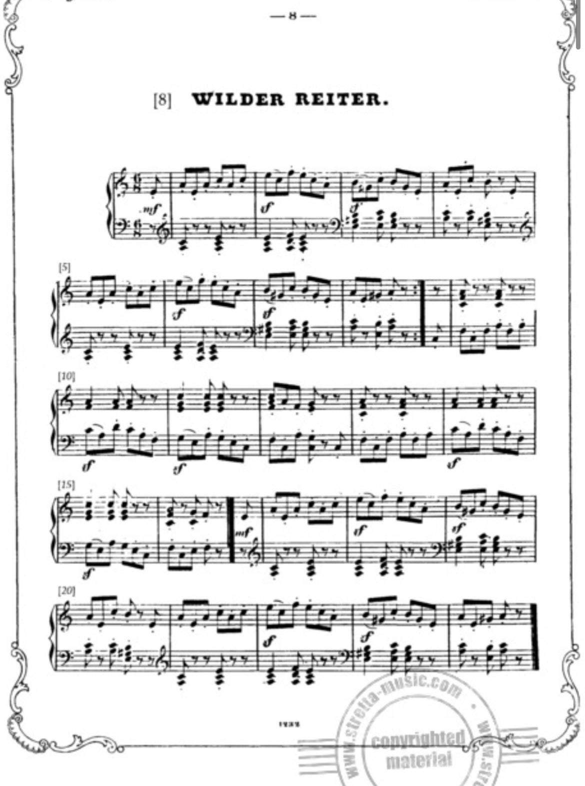 Kann jemand ein Wilder Reiter von Robert Schumann analysieren? (Schule ...