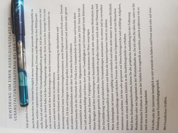 Kann Jemand Meine Bewerbung Zur Ausbildung Veranstaltungskauffrau Komtrollieren Ausbildung Und Studium