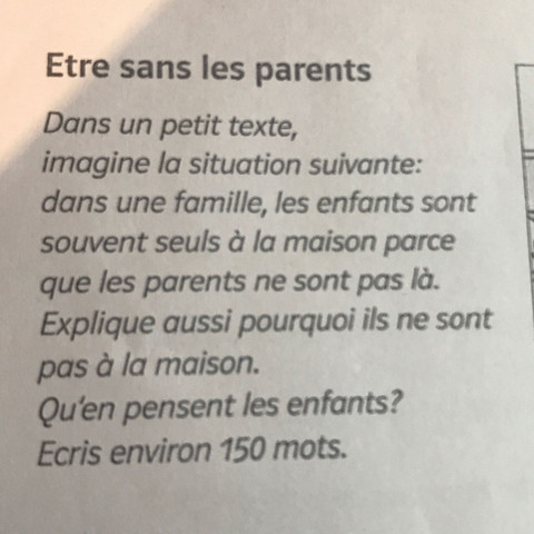 Kann Jemand Mir Bitte Helfen Ich Soll Einen Text Uber Einen Situation Auf Franzosisch Schreiben Schule Kinder Eltern