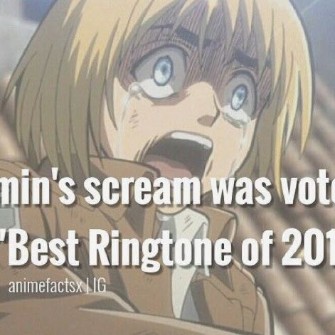 Armin's scream was voted as Best Ringtone of 2015 - (Anime, Klingelton, Attack on Titan)