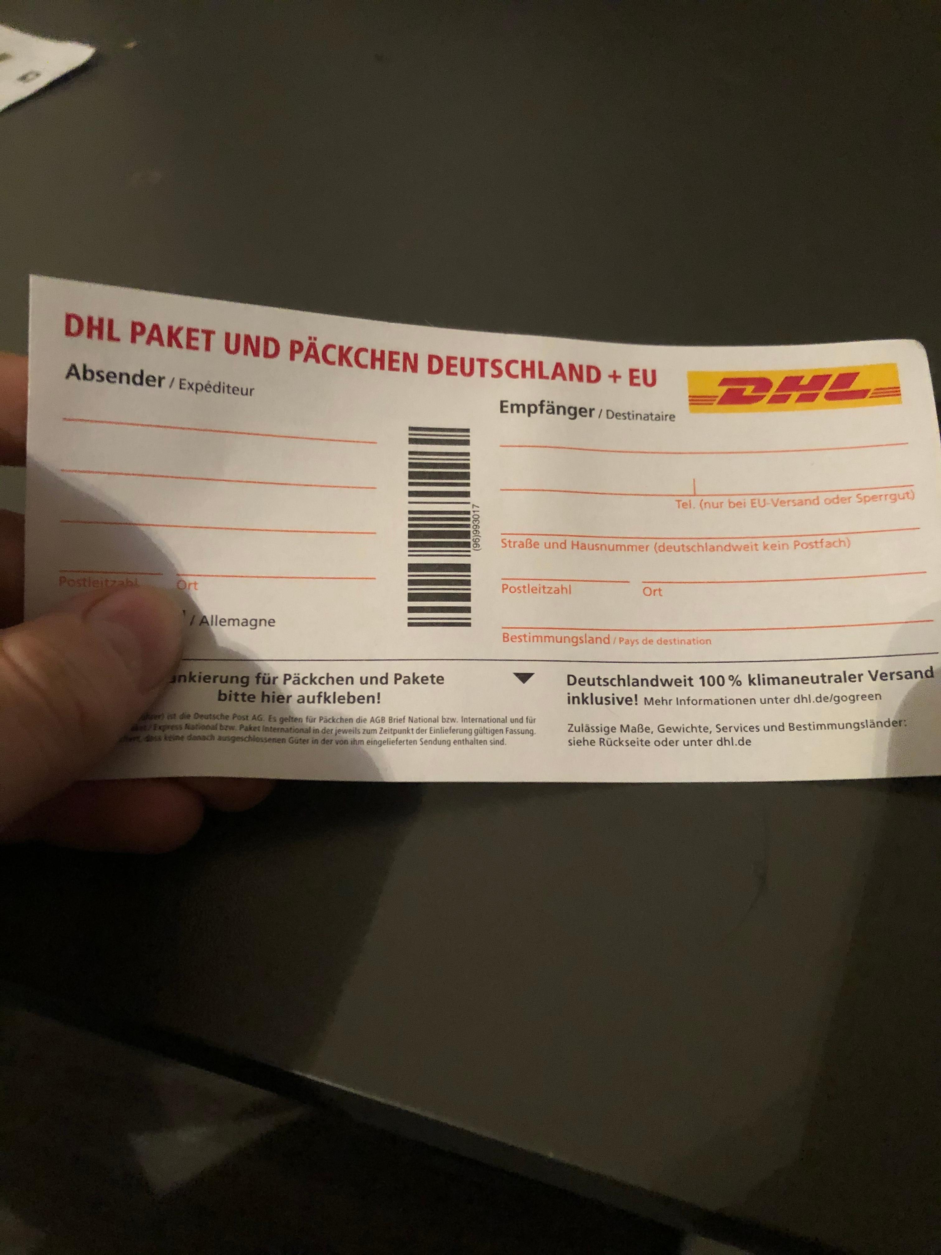 Kann Man Dhl Packchen Aufkleber Auf Versandtaschen Kleben Post Versand