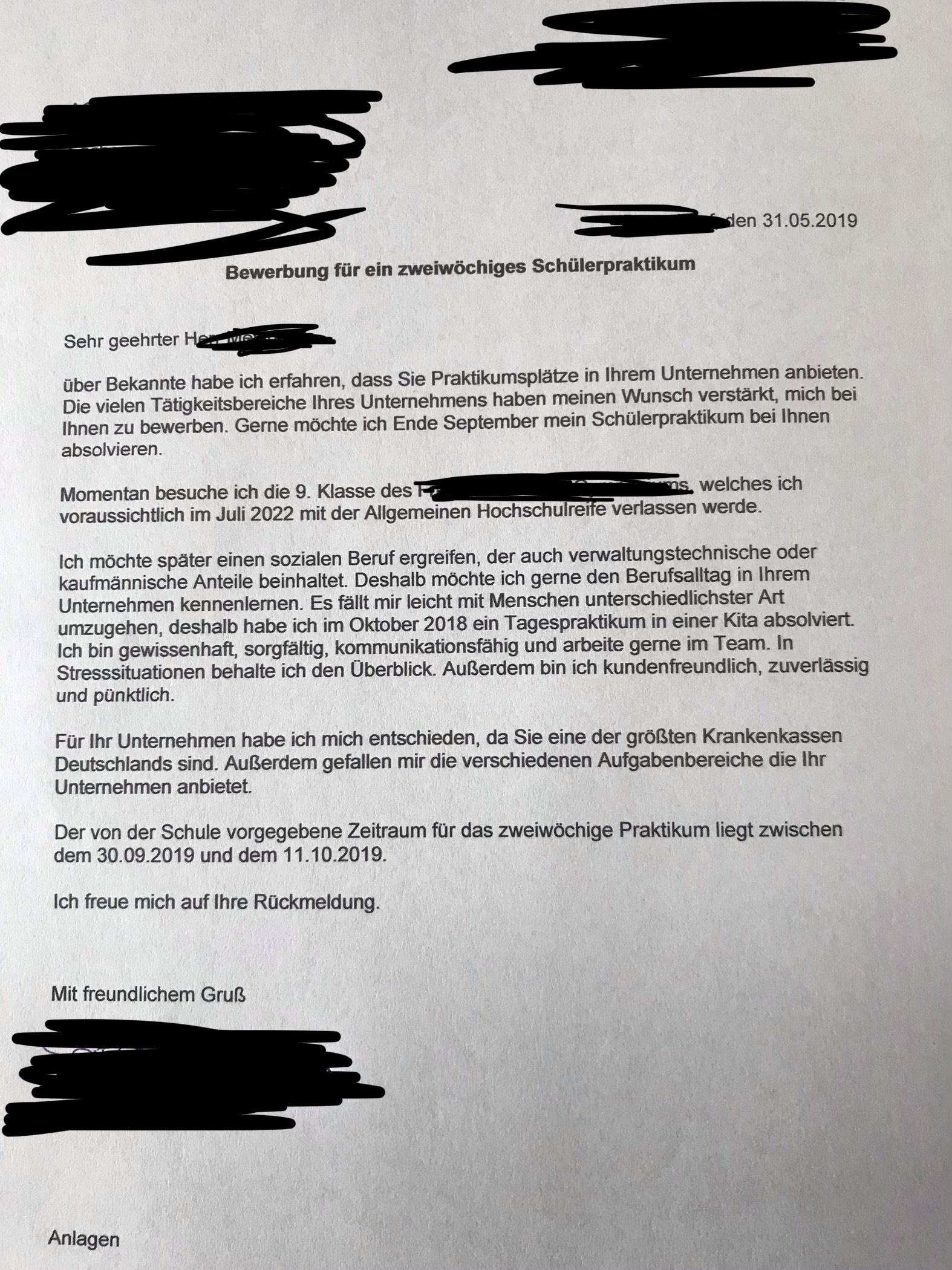 Kann Man Die Bewerbung So Abgeben Schule Ausbildung Und Studium Ausbildung