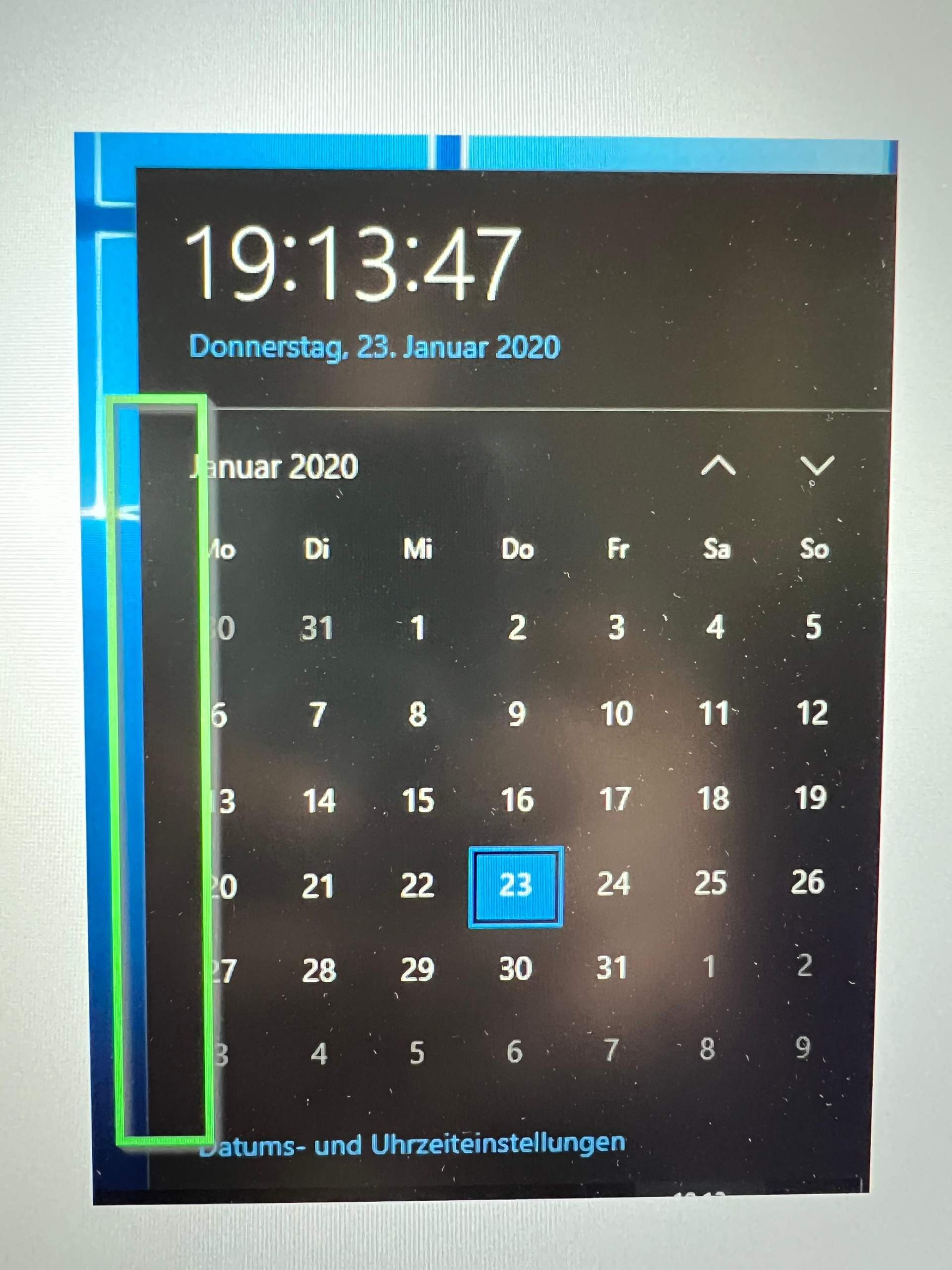 Kann man die Kalenderwochen anzeigen lassen? (PC, Windows, Windows 10)