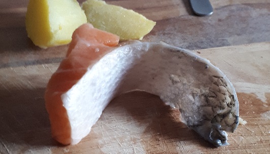 Kann man diese Haut vom Lachs essen? (kochen)