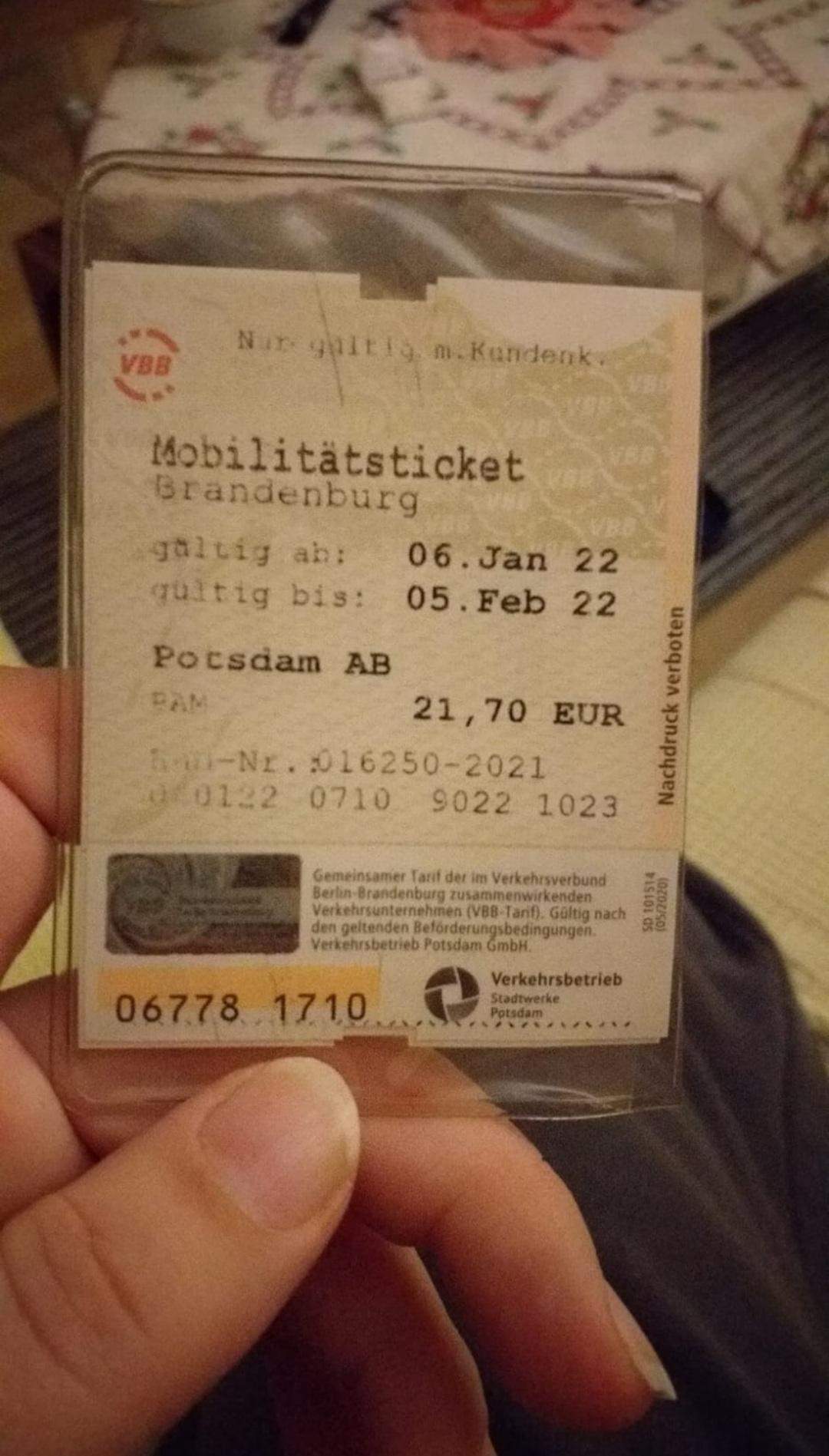 Welches Ticket braucht man von Berlin nach Potsdam?