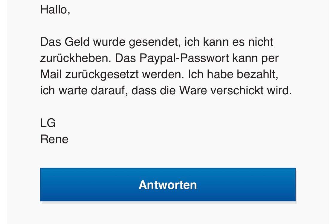 Paypal Geld Zurückholen Freunde Falsche E Mail www.gutefrage.net