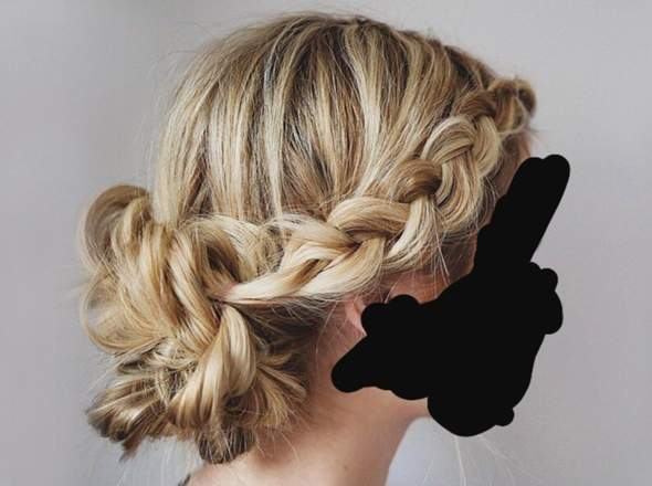 junge seine langen haare hochstecken