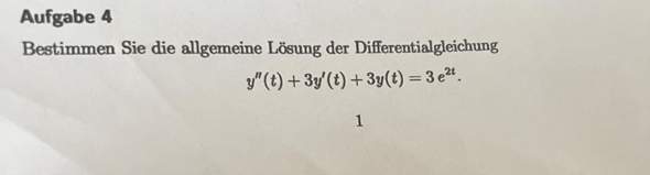 Kann mir ein Mathematiker sagen wo mein Fehler bei der Störfunktion rechts liegt?