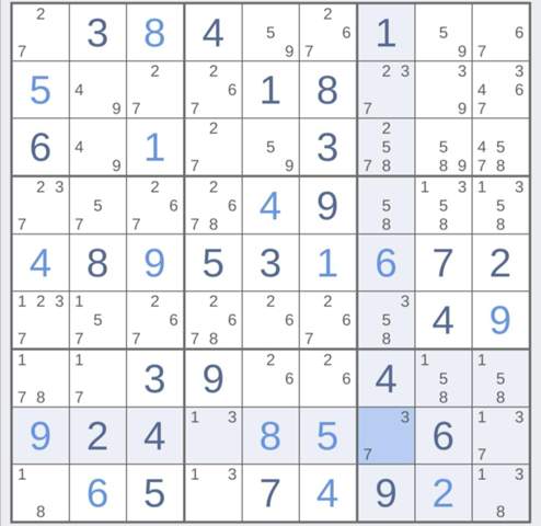 Kann mir jemand bei diesem Sudoku weiter helfen?