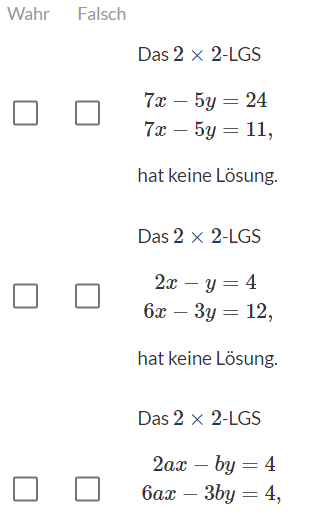 Kann mir jemand bei diesen Mathe-Aufgaben helfen (Lineare ...