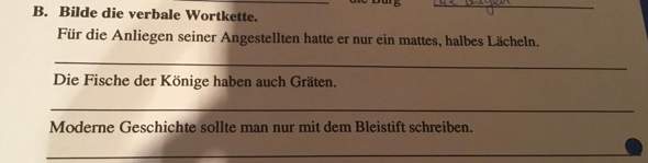 - (Schule, Deutsch, Verbale Wortkette)
