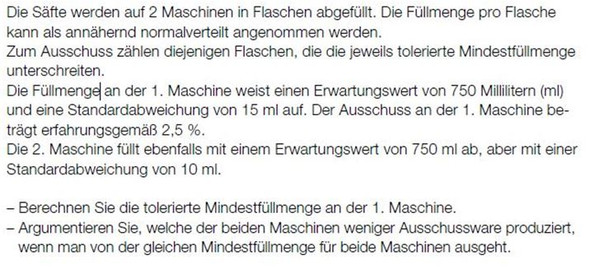 Aufgabenstellung - (Mathe, Mathematik, Normalverteilung)
