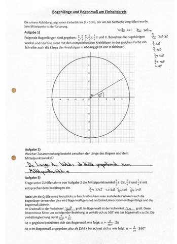 Kann mir jemand den Bogenmaß erklären? (Schule, Mathematik)
