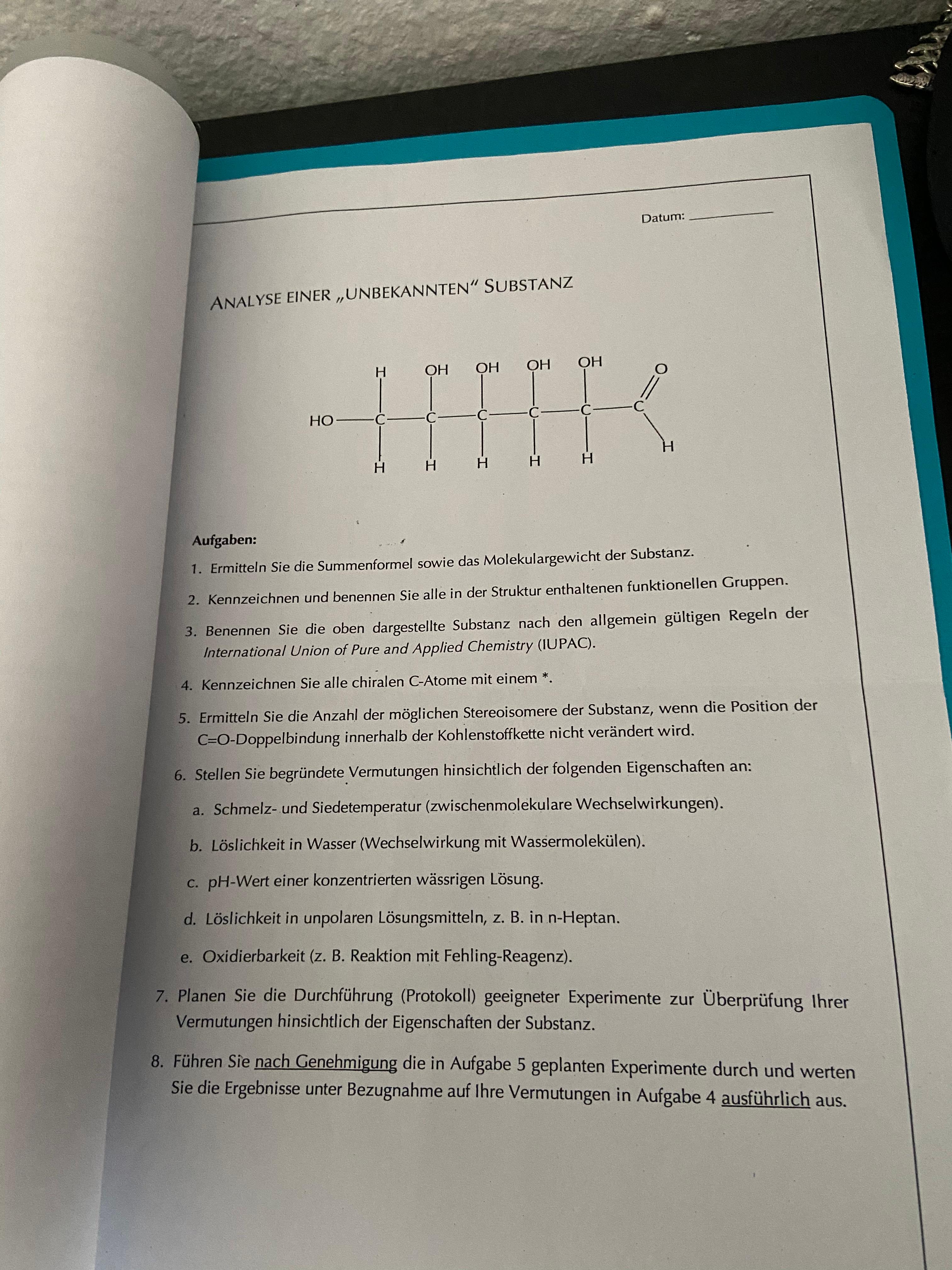Chemie Abitur Aufgaben Mit Lösungen Kann mir jemand die Chemie Aufgaben erklären? (Schule, Abitur, Lehrer)