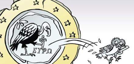 kann mir jemand diese Karikatur interpretieren? (Deutschland, Europäische  Union, Vögel)