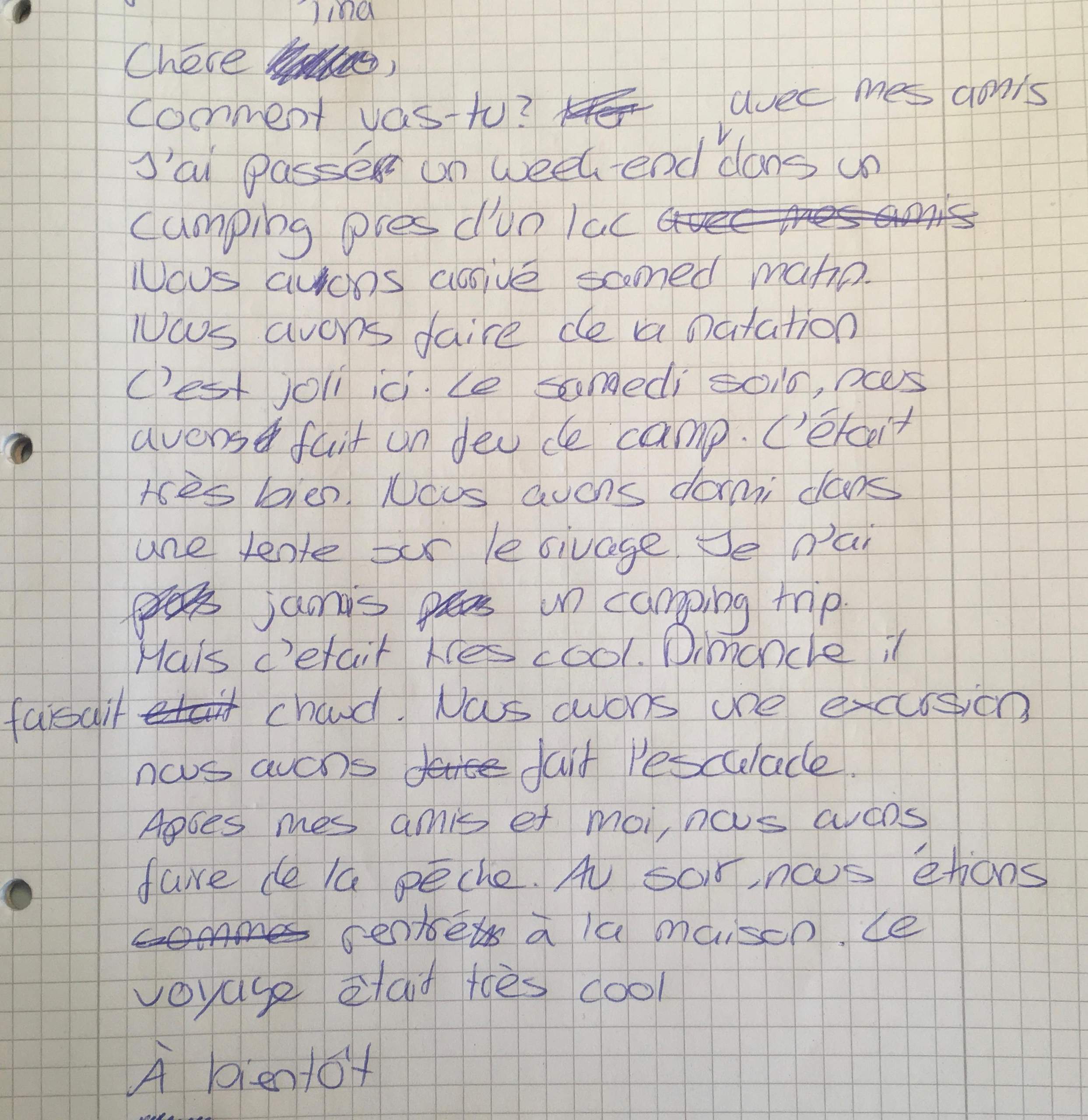 Kann mir jemand diesen Französischen Text verbessern? (Schule, Sprache