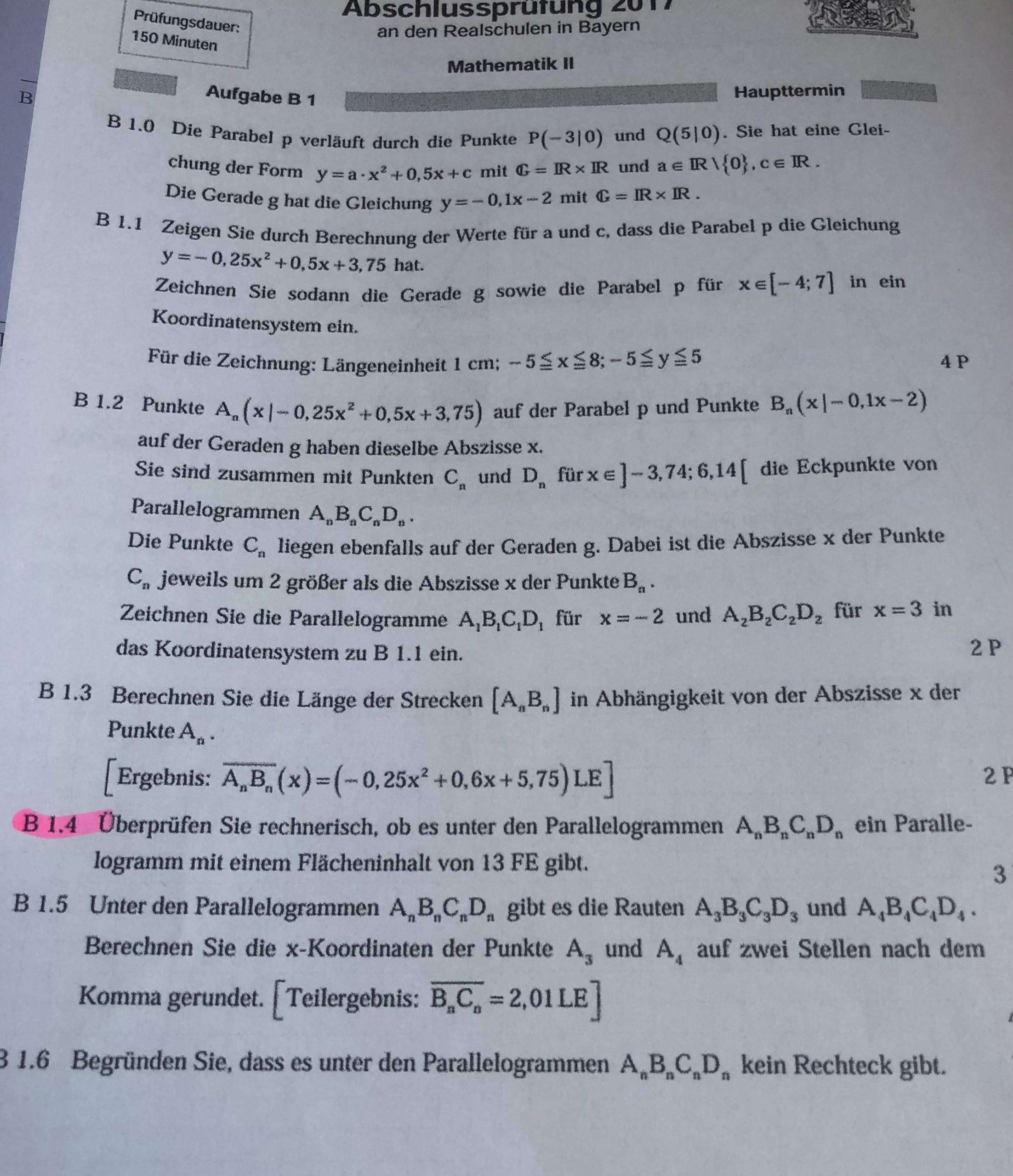 Kann mir jemand erklären was man da machen muss (Mathe Aufgabe