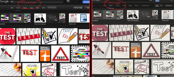 Farbunterschied - (Farbe, Firefox, Chrome)