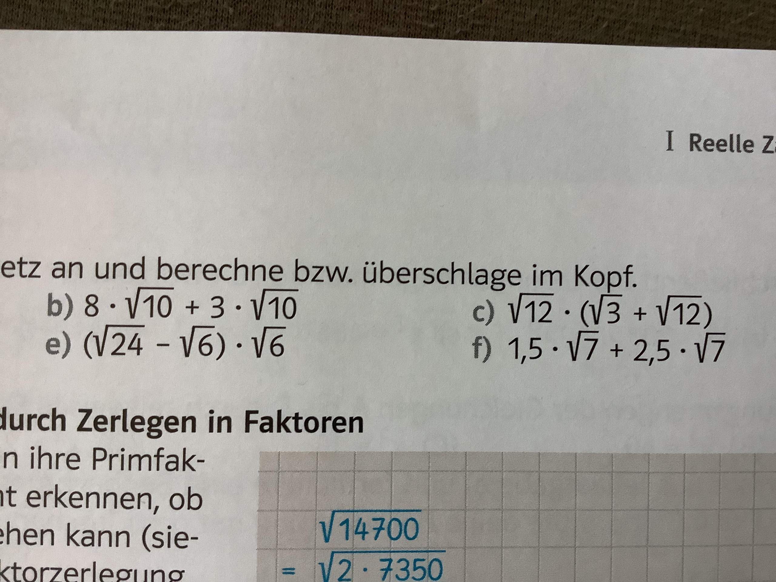 Kann mir jemand helfen? (Mathematik, Wurzel, Distributivgesetz) Kann mir jemand helfen? (Mathematik, Wurzel, Distributivgesetz)