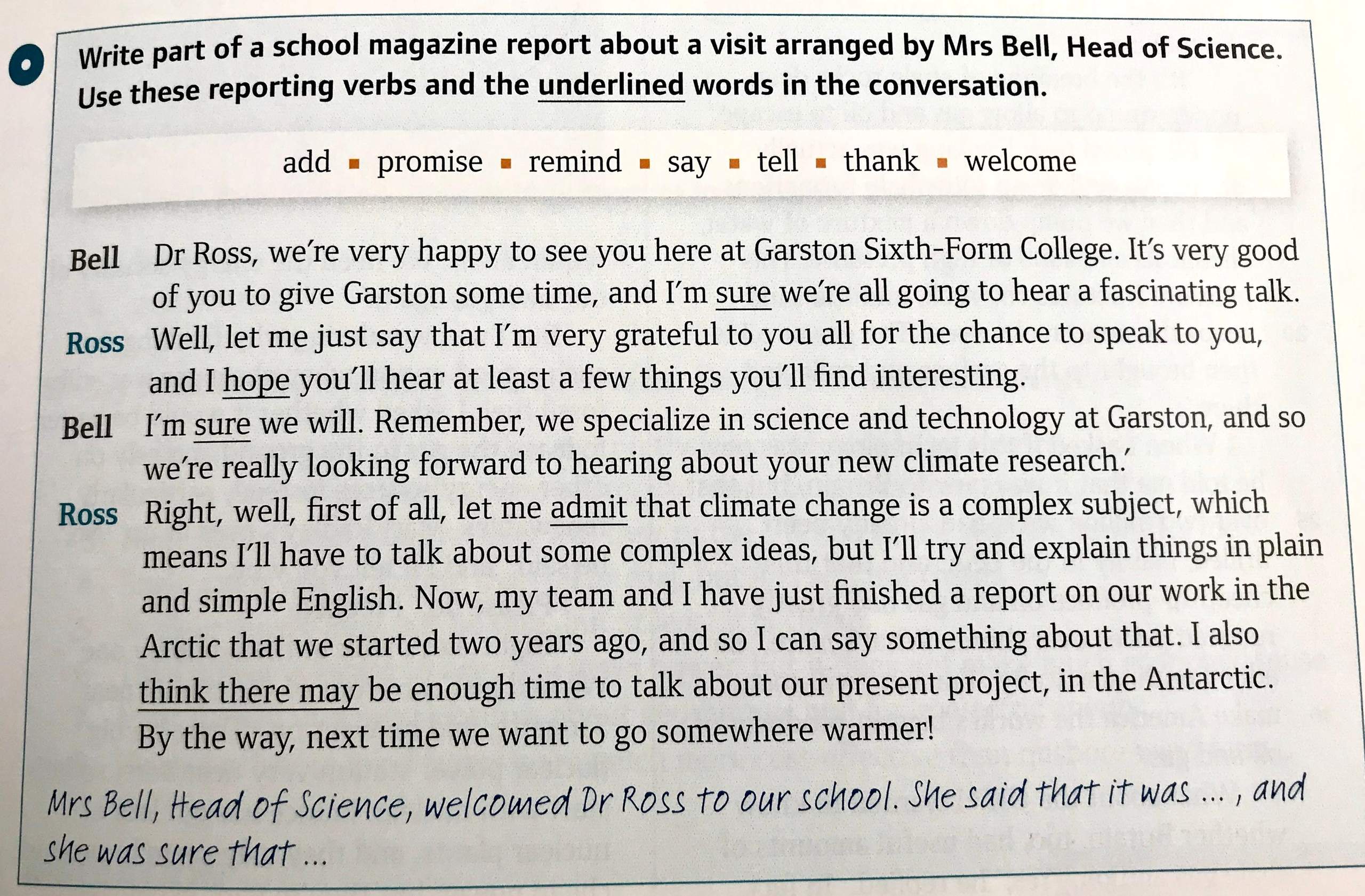 Kann mir jemand helfen ein school magazine report in englisch zu Kann mir jemand helfen ein school magazine report in englisch zu