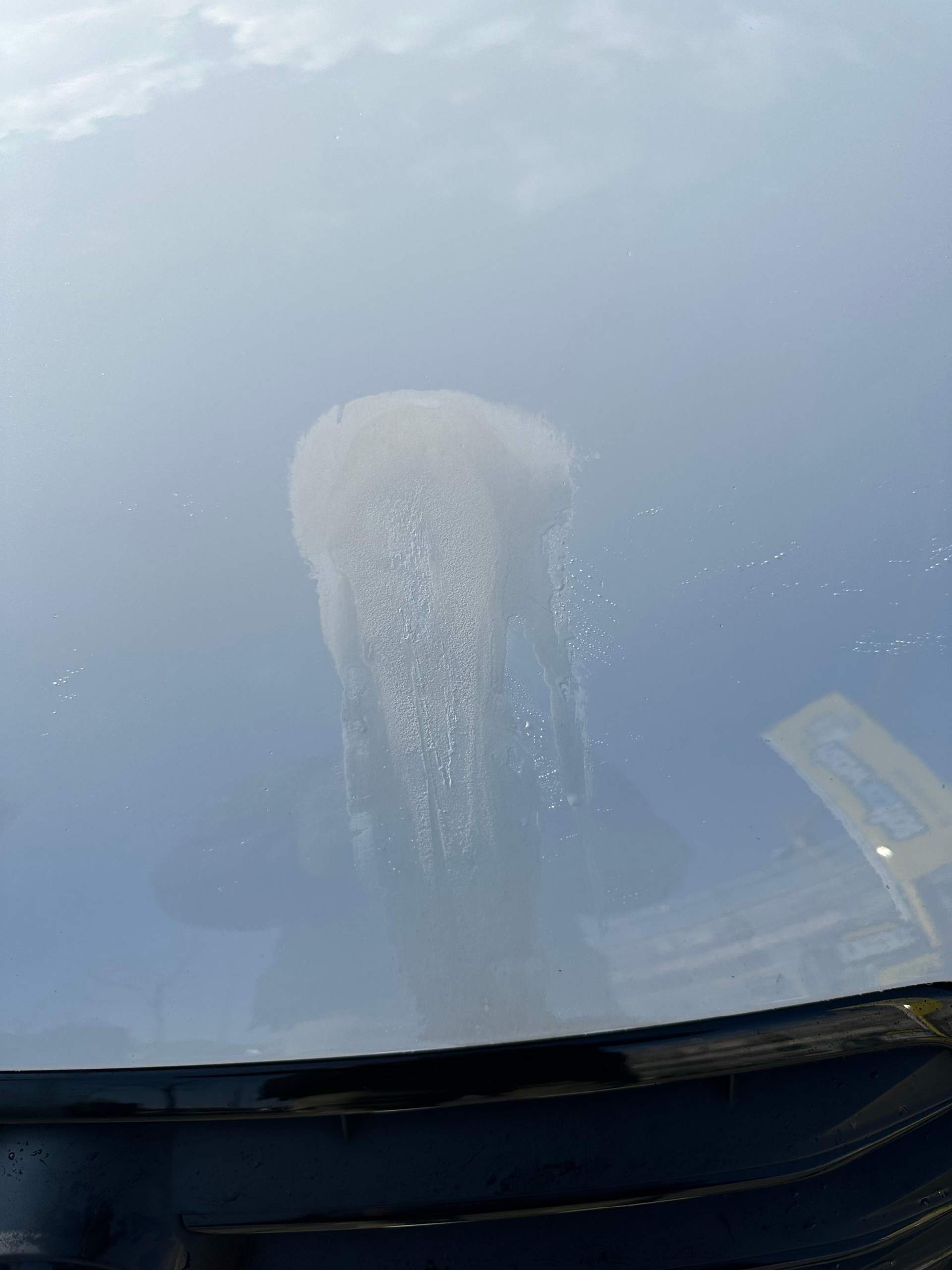 Kann mir jemand helfen habe einen Flecken auf der Motorhaube ( sieht chemisch aus) und bin heute