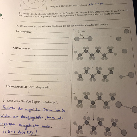Aufgabe 2 - (Chemie, substitution)
