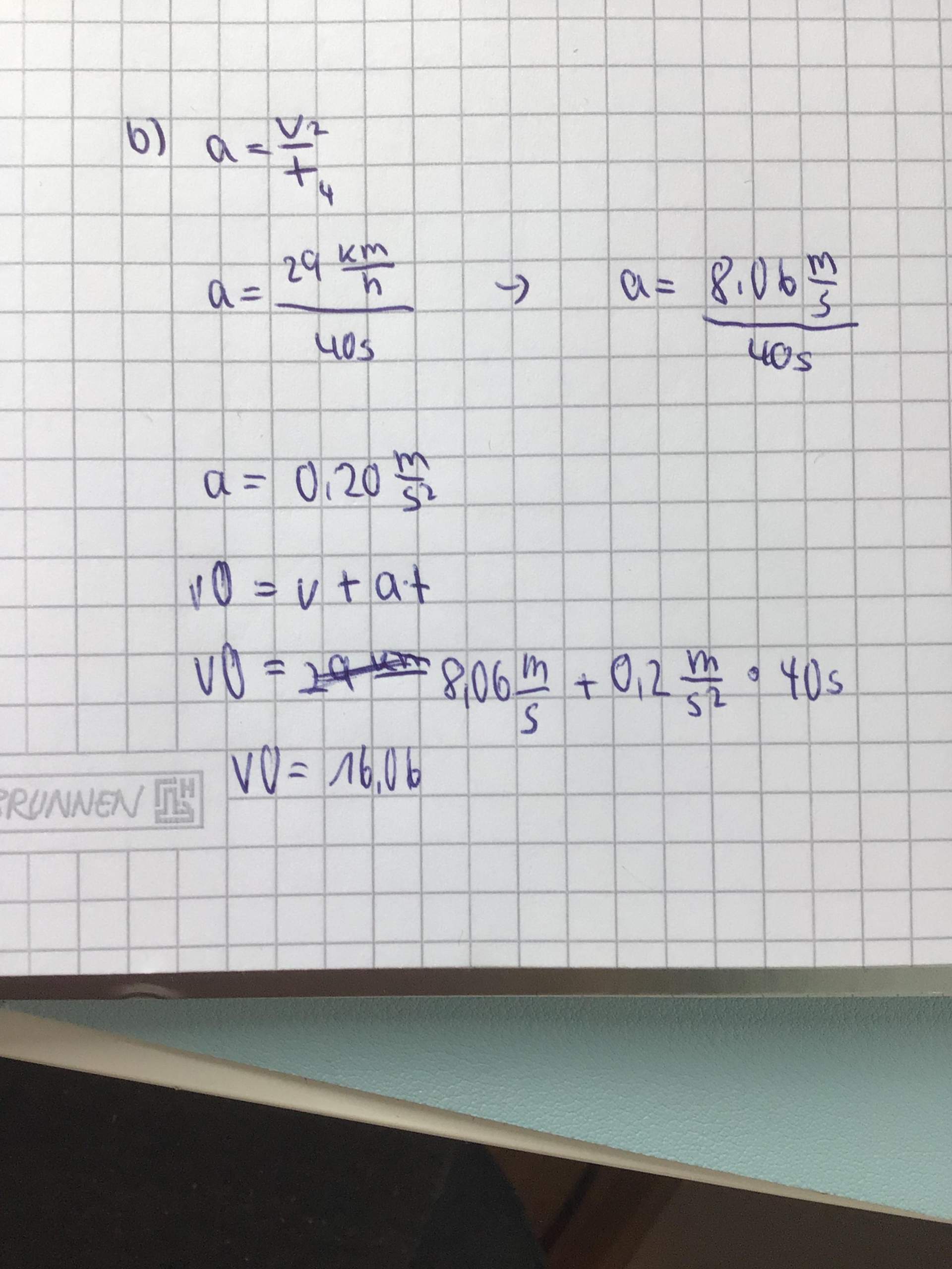 Kann Mir Jemand In Physik Helfen: Beschleunigung? (Schule)