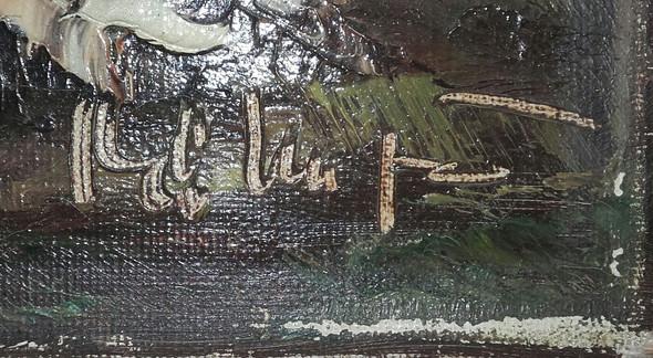 Warscheinlich die Unterschrift des Malers - (Maler, Gemälde, Kunstgeschichte)