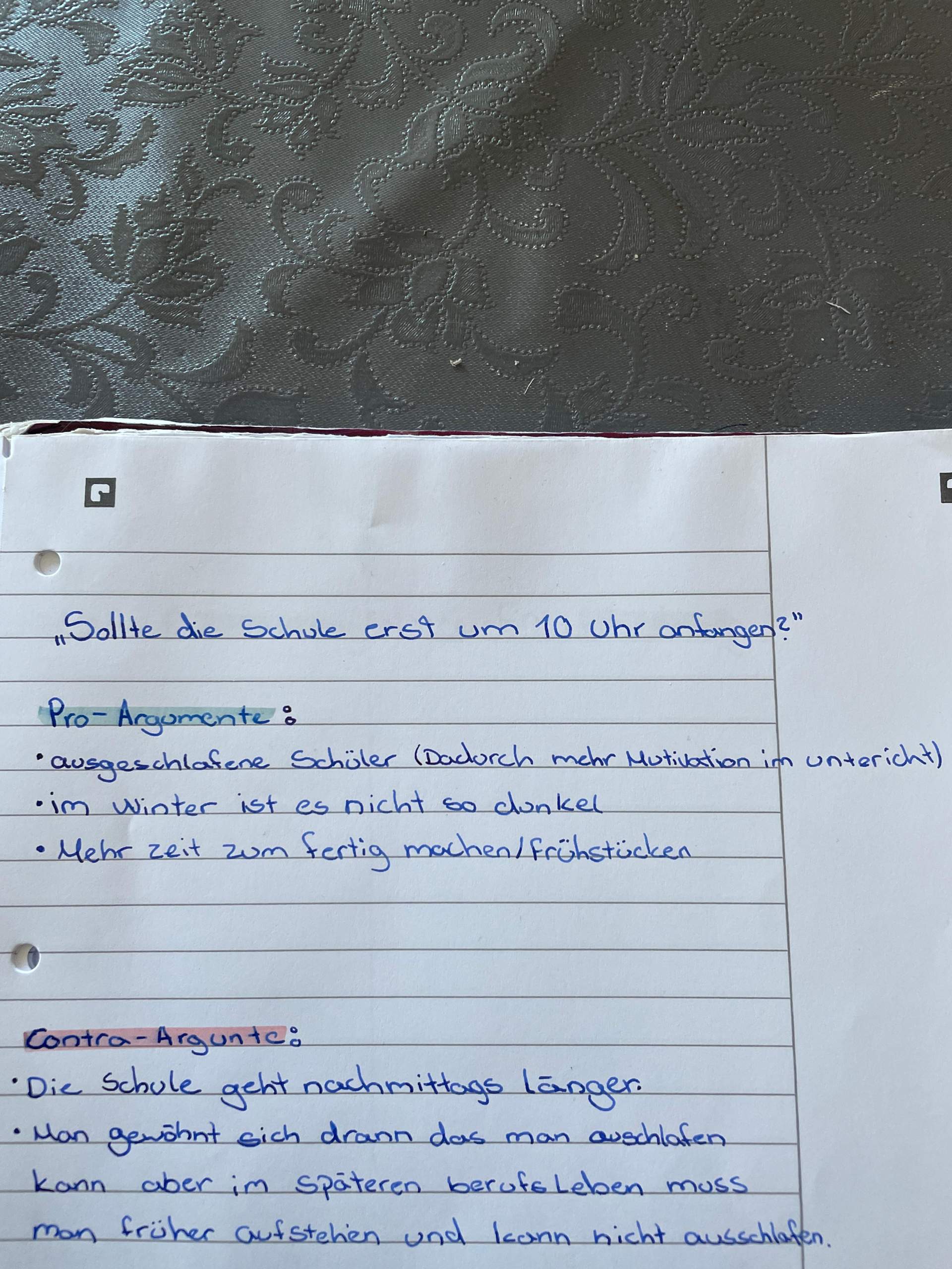 Kann mir jemand noch ein ProArgument nennen? (Rechtschreibung