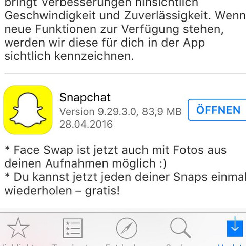 Da steht es - (App, Snapchat, neu)