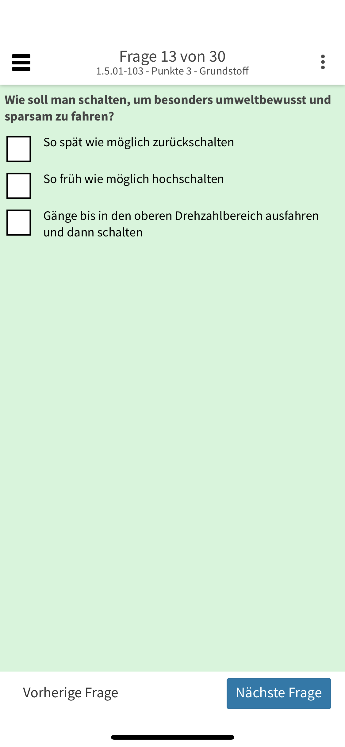 Kann mir jmd. diese theoretische Fahrschul Frage erklären ...