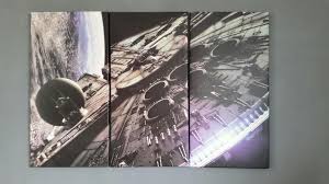 Kann Mir Wer Sagen Wo Man Dieses Dreiteilige Millenium Falcon Bild Auf Leinwand Kaufen Kann Star Wars