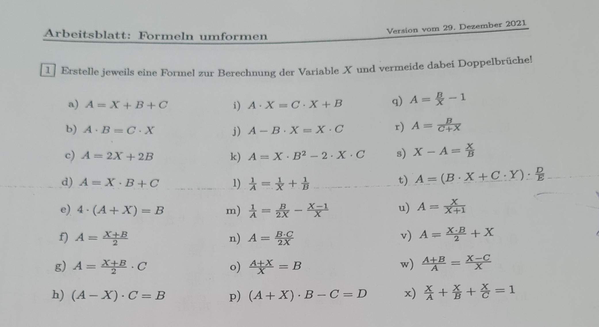Formeln Kann Man Formeln Umstellen Oder Umformen? – MDMS