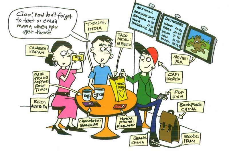 Karikatur auf Englisch analysieren? (Schule, Hausaufgaben, english)