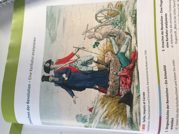 Karikatur Deuten Geschichte Revolution Deutung