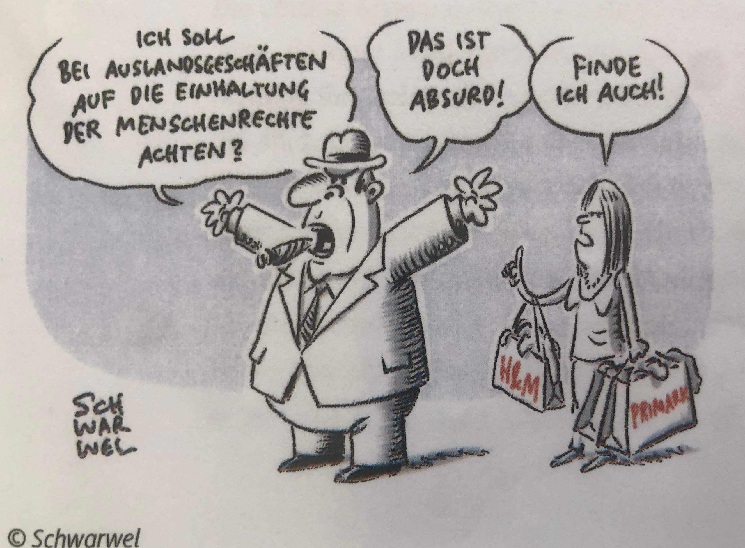 Da Will Einer Den Liefertermin Wissen Karikatur Karikatur Erläuterung? (Globalisierung, Politik und Gesellschaft