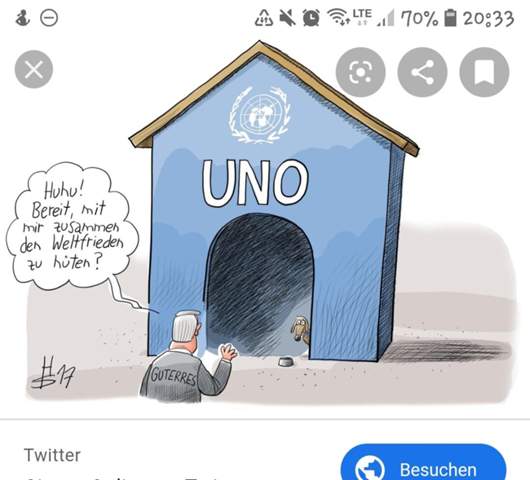 Karikatur interpretieren und analysieren UNO?