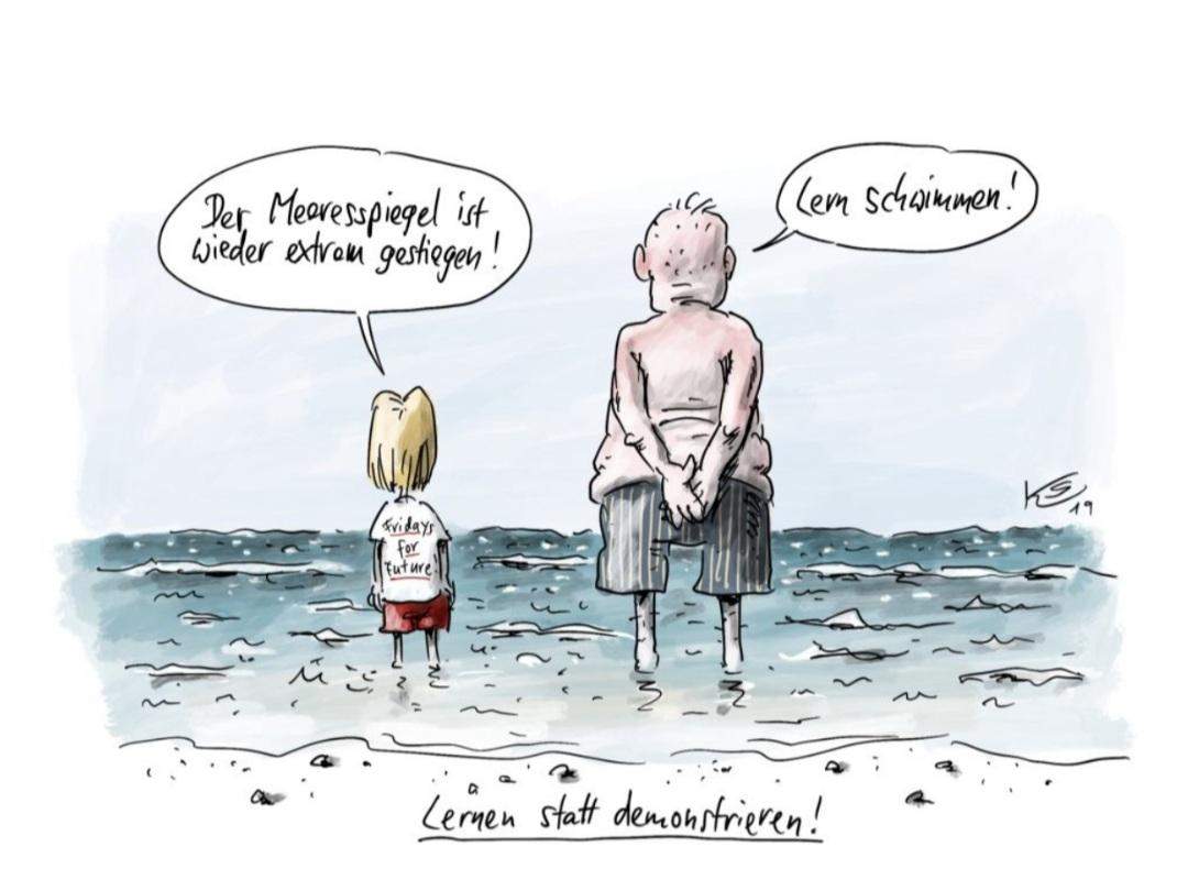 Karikatur interpretieren zum Thema Klimawandel? (Schule)