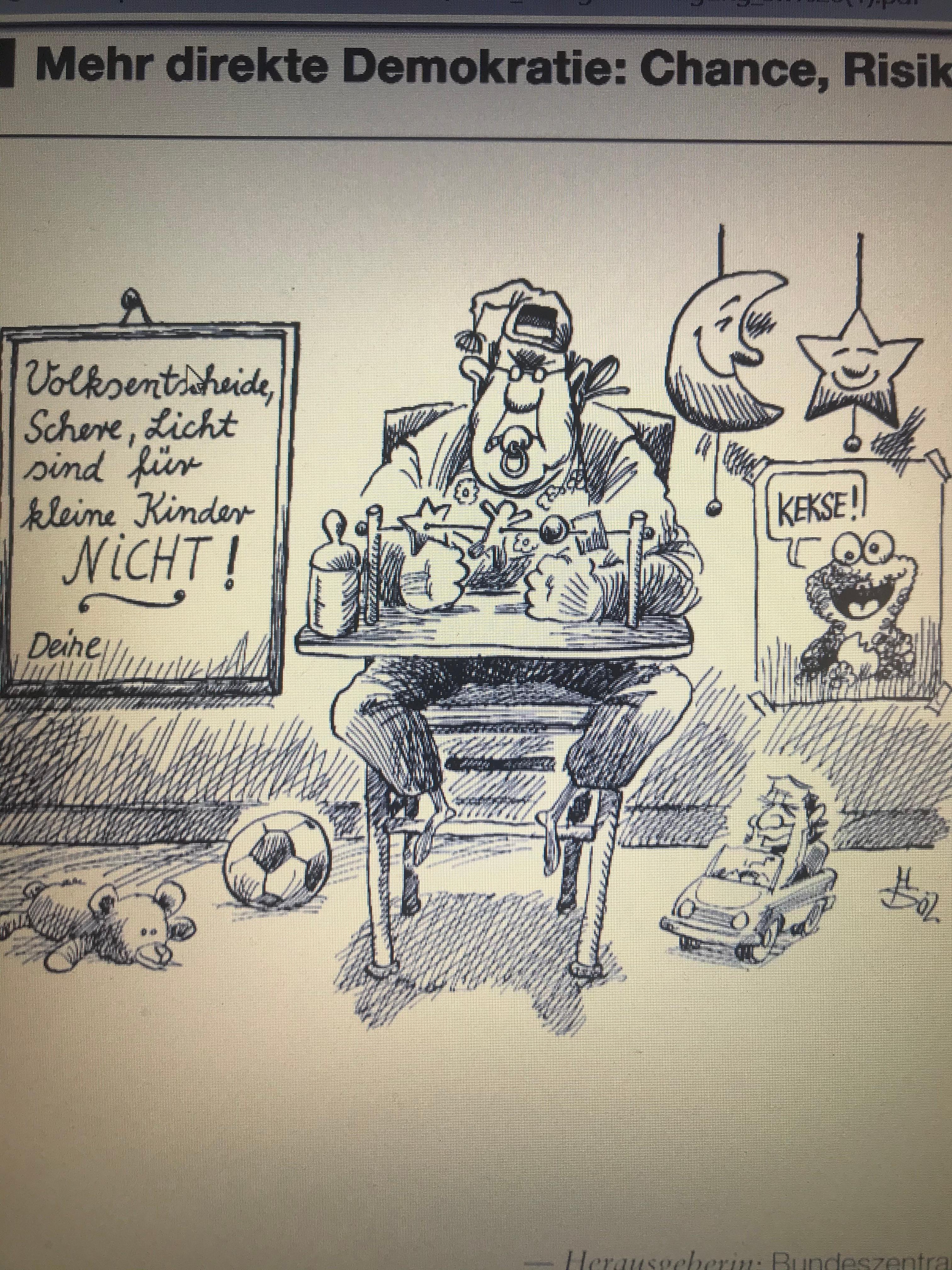 Karikatur Leitfrage Politik Schule Geschichte Demokratie