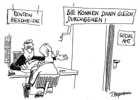 Karikatur Rentenversicherung Karikatur Rentenversicherung