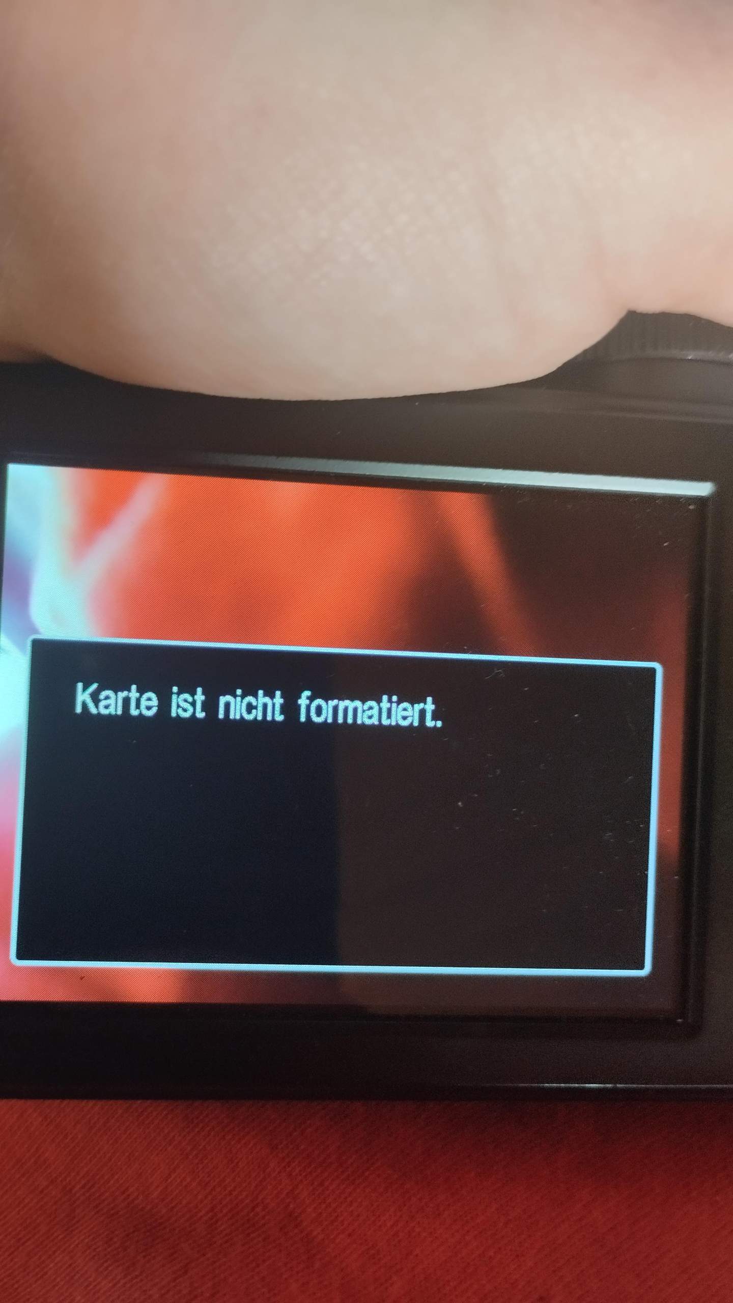 ,,Karte ist Nicht Formatiert"? (Kamera, Fehlermeldung, SD-Karte)