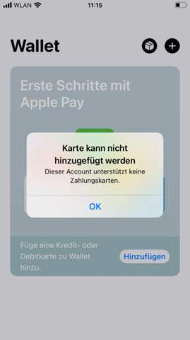 Ich kann keine Karten zu meiner Wallet Ap… - Apple Community