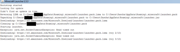 Die Fehlermeldung beim Launcherstart - (Minecraft, Java, Port)