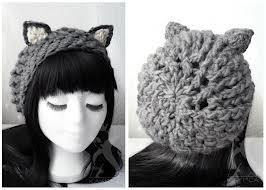 Mütze mit Ohren - (Katze, Winter, stricken)