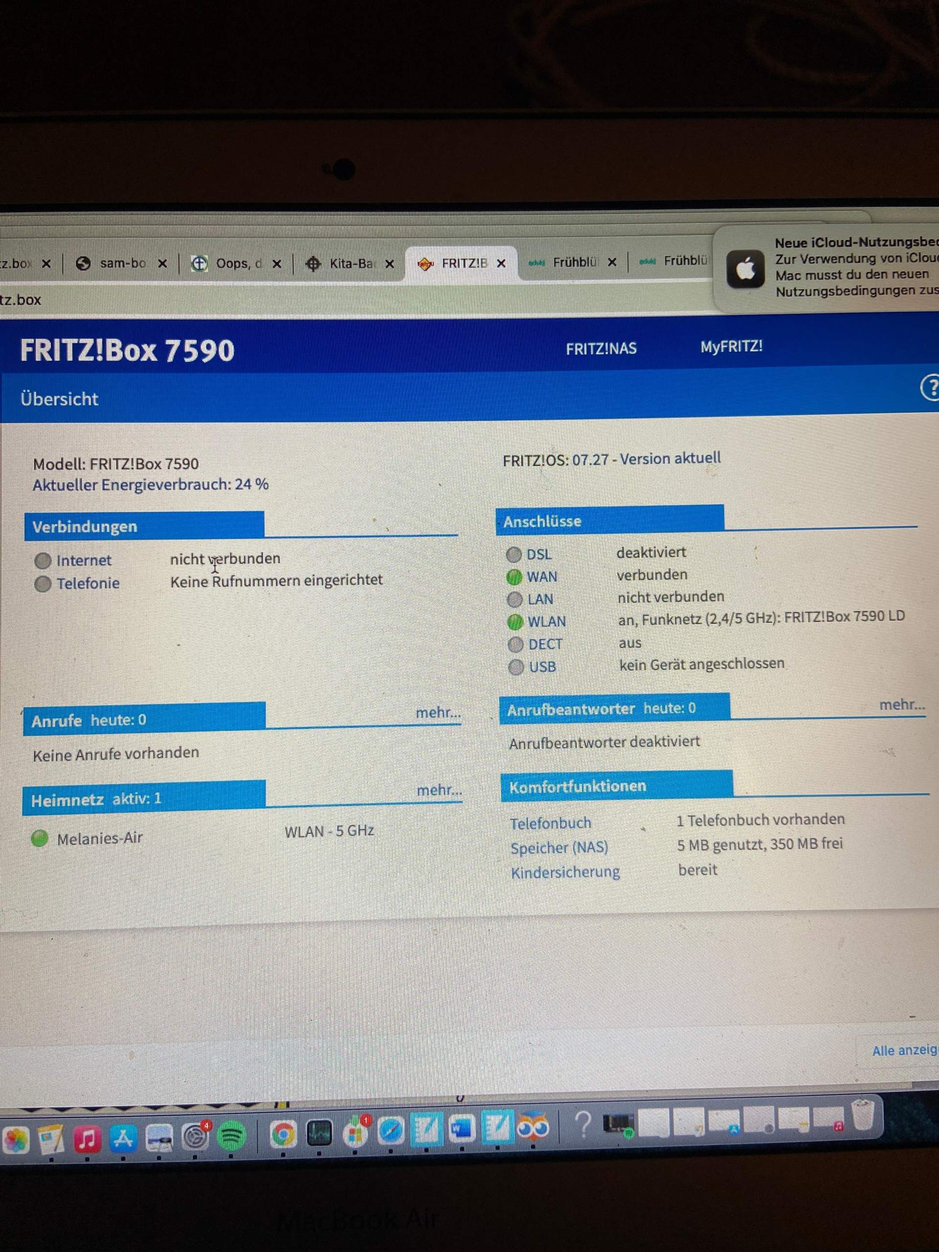 Kein Internet mit neuem Glasfaseranschluss FRITZ!Box 7590? (Computer,  Technik, Technologie)