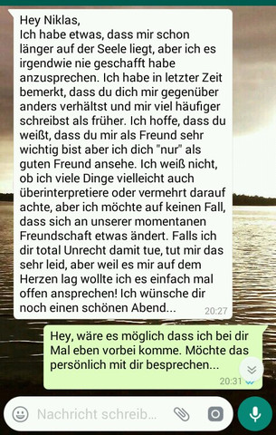 Hier hat sie was bemerkt... - (Liebe, Freundschaft, Angst)