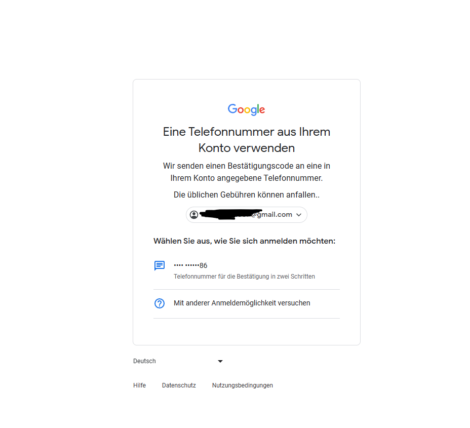 Kein zugriff auf mein Google Konto!? (ZweiFaktorAuthentifizierung)