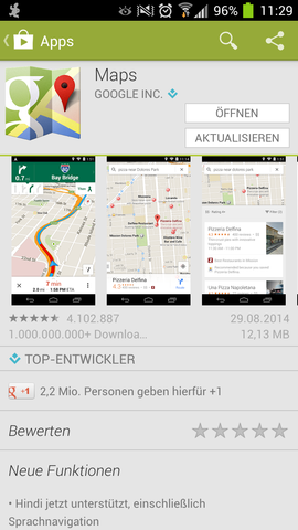 statt deinstallieren nur aktualisieren verfügbar - (Play Store, app lizenz)