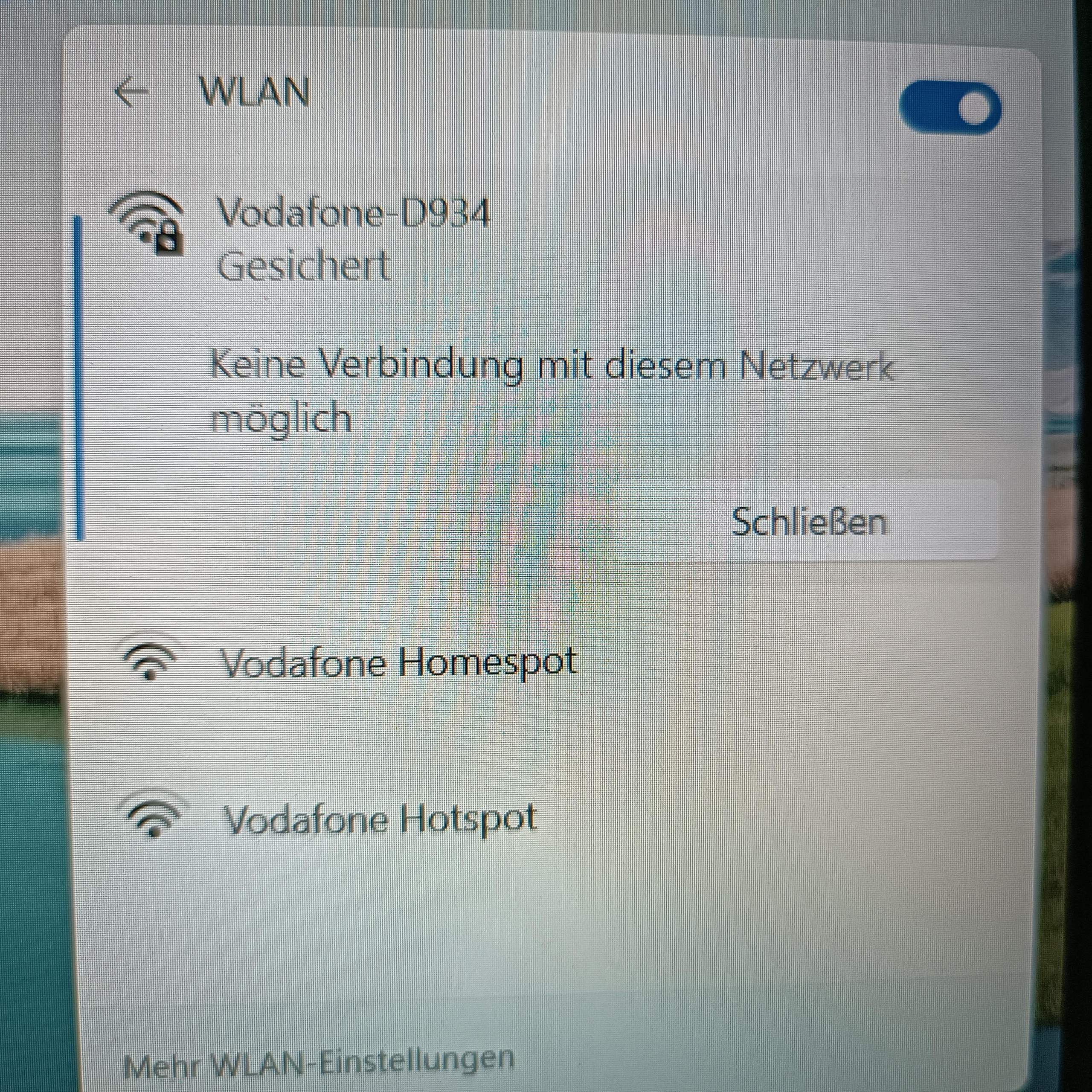 Keine Verbindung mit diesem Netzwerk möglich? (Internet, WLAN ...